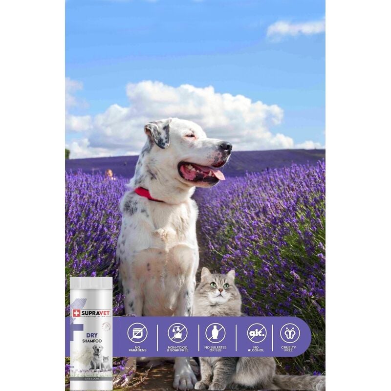 Supravet Dry Shampoo Lavanta Özlü Kedi Köpek Toz Şampuan 150 ml