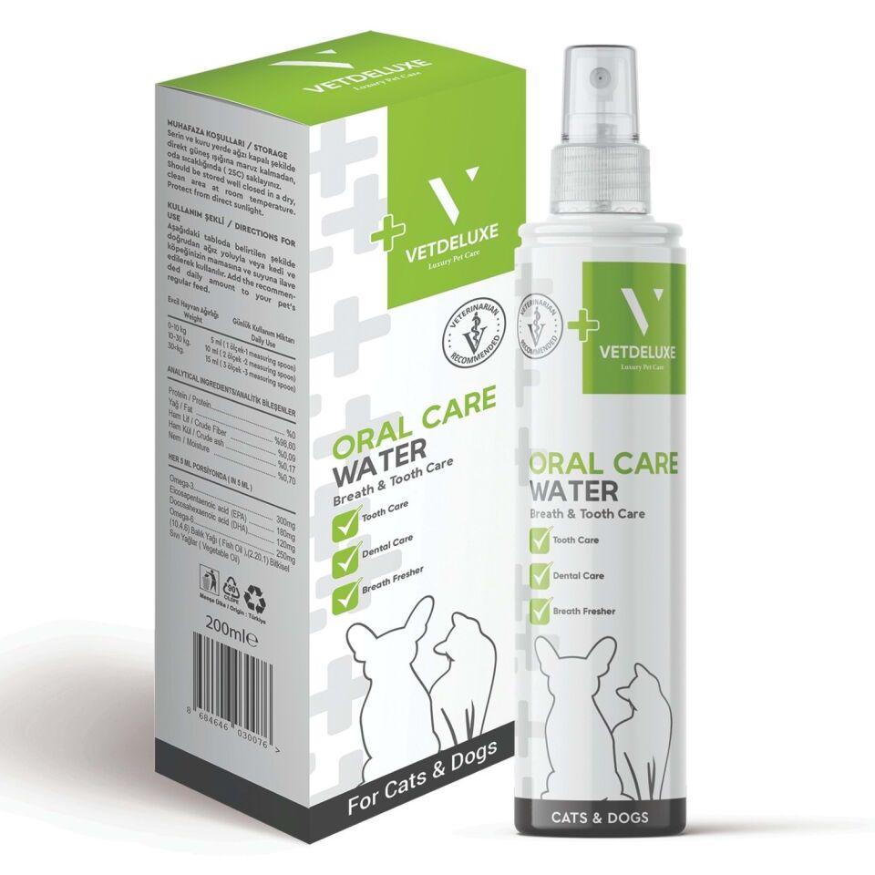 VETDELUXE Oral Water - Ağız Bakım Suyu 200 Ml