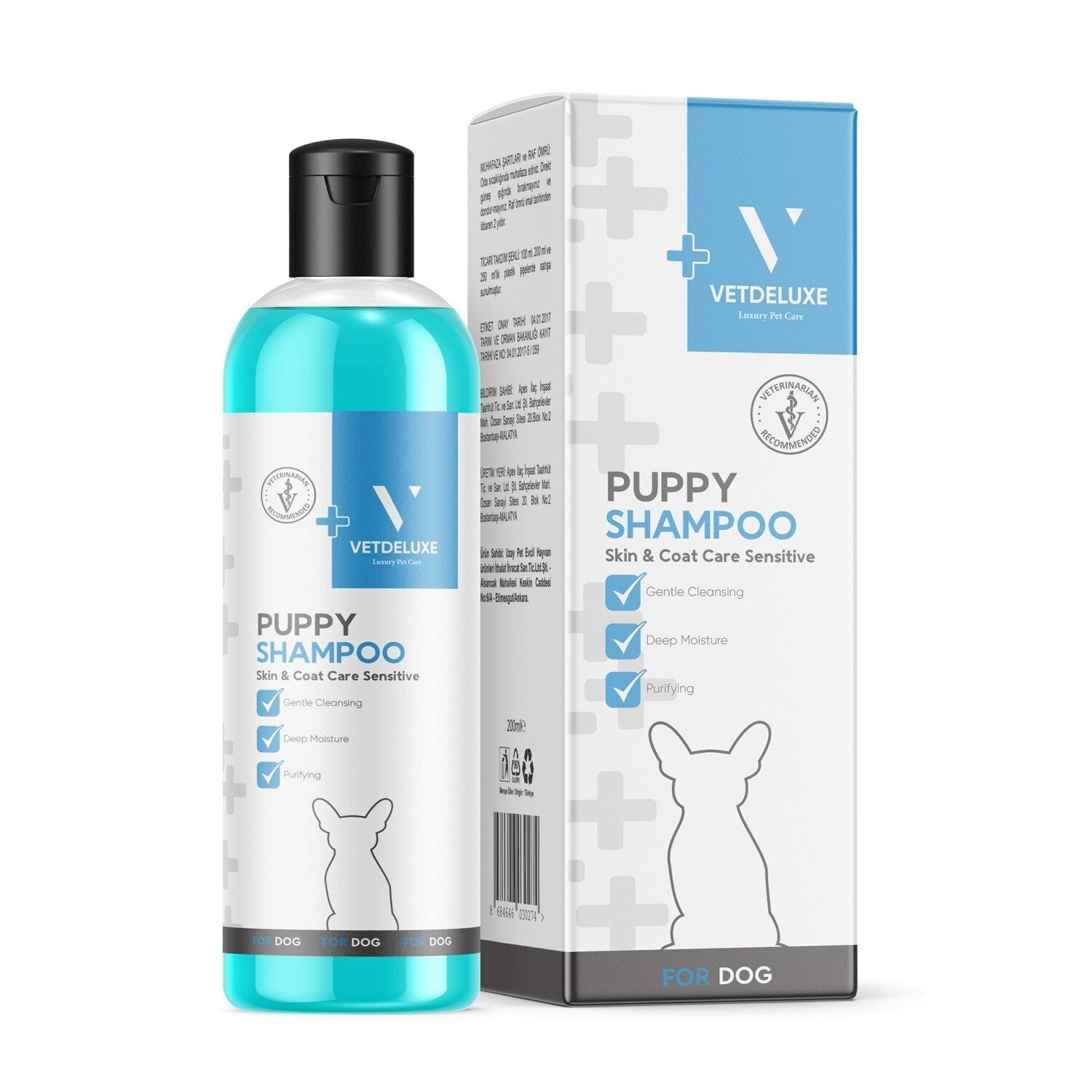 VETDELUXE Yavru Köpek Şampuan 200 ml